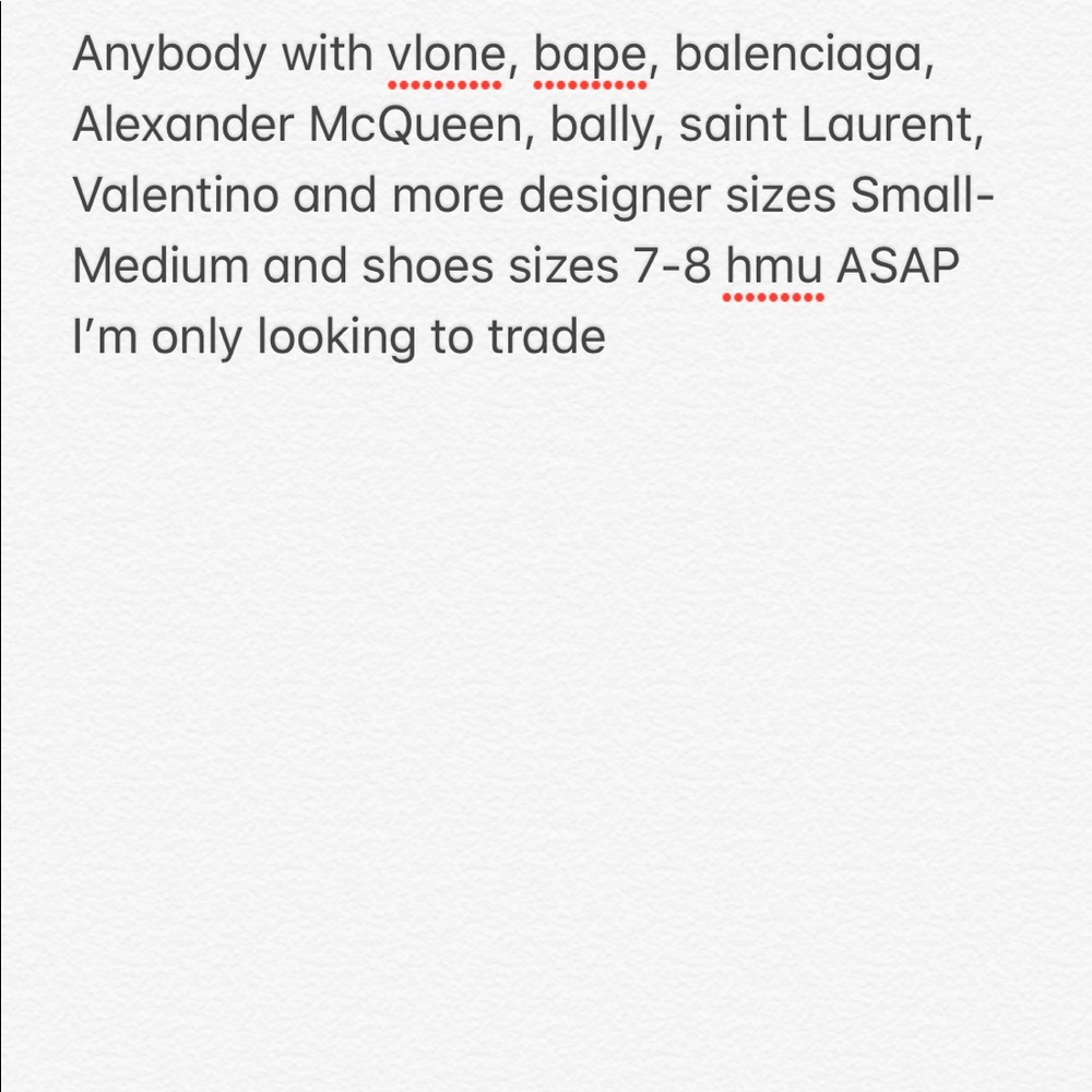 ISO of these brands and more